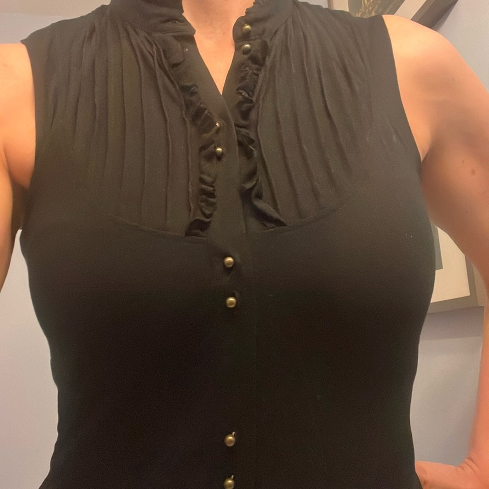 Banana Republic blouse sz M, black